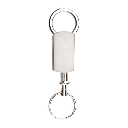 Llavero promocional de metal 1.9 x 10 cm con argolla separable