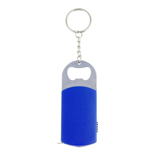 Llavero destapador promocional de plástico con lámpara LED y flexómetro – BT-LLF-0006
