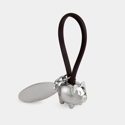 [BT-LLM-0006] Llavero promocional de hule y metal de 2.5 x 7 cm con lámina metálica para grabado – BT-LLM-0006