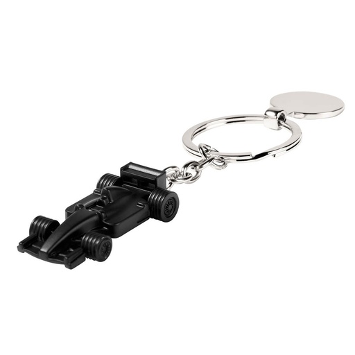 [BT-LLM-0034] Llavero promocional metálico con diseño de auto y placa para grabado – BT-LLM-0034