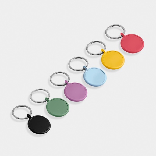 Llavero promocional de metal circular con terminado mate – BT-LLM-0032