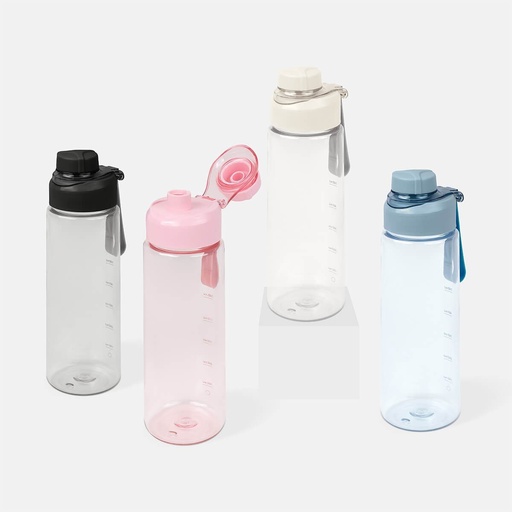 Cilindro promocional de plástico 800 ml con asa de silicón y sobretapa – BT-CIP-0042