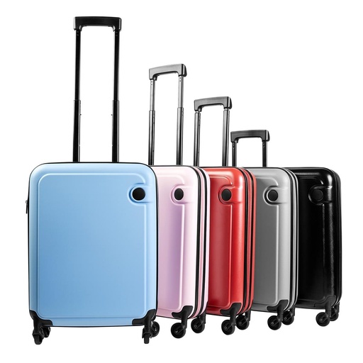 Maleta promocional de plástico ABS y poliéster con diseño plegable y ruedas giratorias – BT-MAL-0023