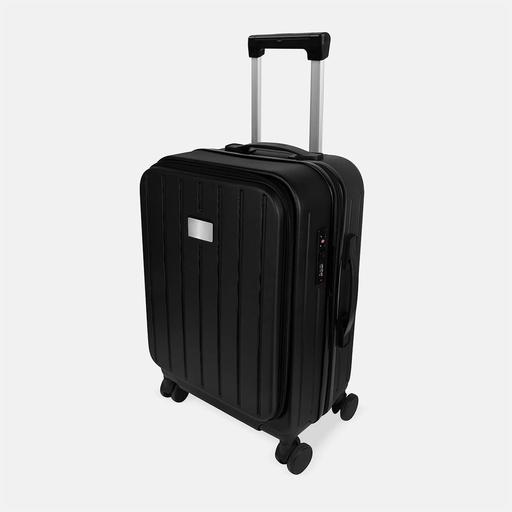 Maleta promocional de plástico con compartimento para laptop y soporte para smartphone
