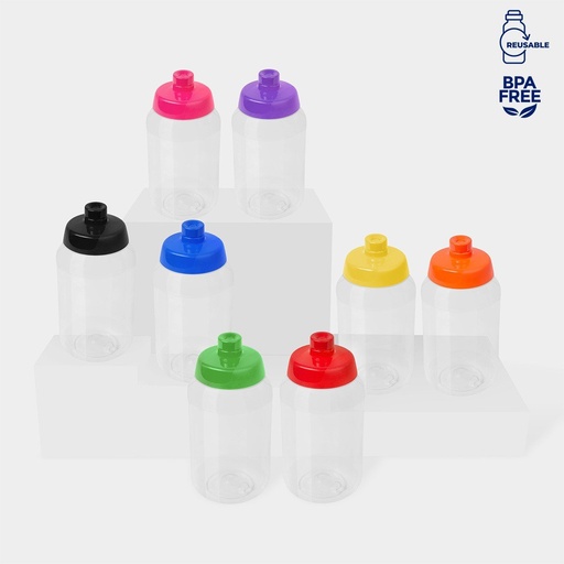 Cilindro promocional de PET 500 ml con rosca twist-off y válvula de seguridad – BT-CIP-0043
