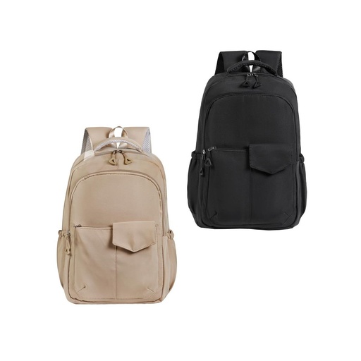 [BT-MOC-0089] Mochila promocional de poliéster con bolsillos organizadores y solapa con broche magnético – BT-MOC-0089