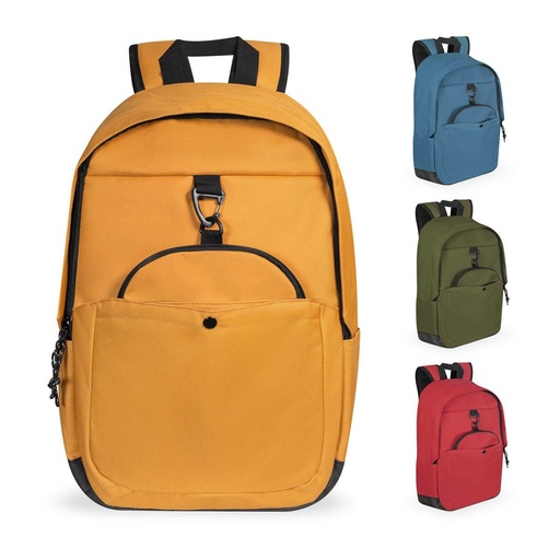 Mochila promocional de poliéster con bolsa de viaje desmontable y base de curpiel – BT-MOC-0048