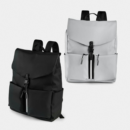 Mochila promocional de curpiel con compartimento expandible y espacio para laptop – BT-MOC-0071