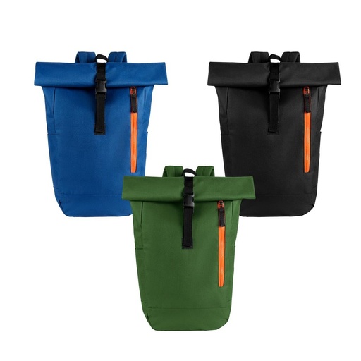 Mochila promocional extensible de poliéster con cierre de hebilla y compartimento para laptop – BT-MOC-0079