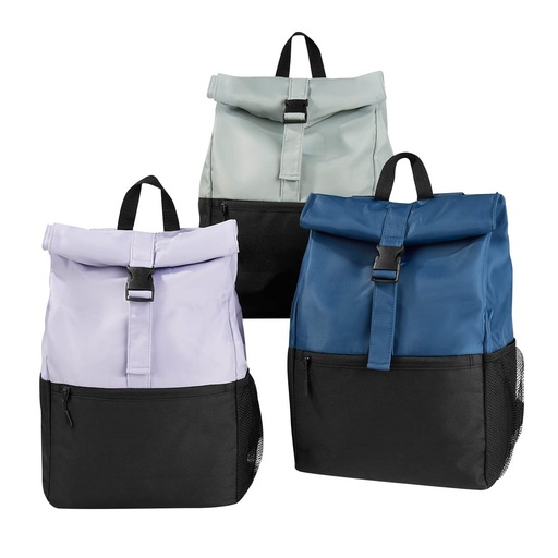 Mochila promocional de poliéster con compartimento para laptop de 16 pulgadas y cierre de broche – BT-MOC-0080