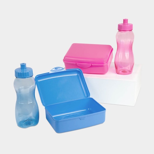 Set de lonchera y cilindro promocional de plástico 800 ml con válvula de seguridad – BT-NIN-0047