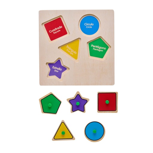 [BT-NIN-0016] Rompecabezas promocional de madera con 5 figuras geométricas – BT-NIN-0016