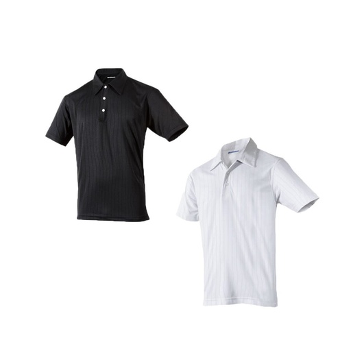Playera promocional de poliéster ecológico con repelencia a la humedad y rayas verticales – BT-PLA-0001