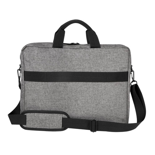 Portafolio promocional de poliéster con compartimento para laptop de 15 pulgadas y organizador