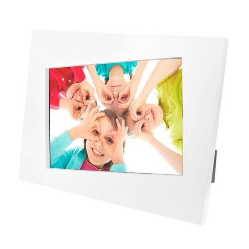 Marco para fotos promocional de plástico 22 x 17 cm con doble posición horizontal y vertical