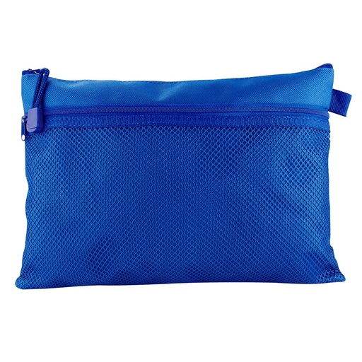 Bolsa porta lápices promocional de poliéster con compartimento de malla – BT-NIN-0032