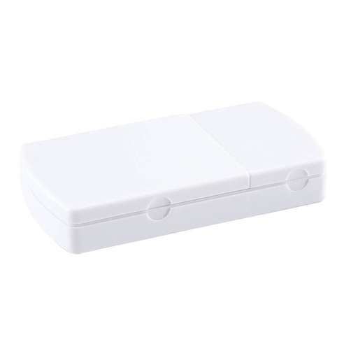 [BT-SAL-0008] Organizador de pastillas promocional de plástico 9.5 x 4.7 cm con 2 compartimentos separables – BT-SAL-0008
