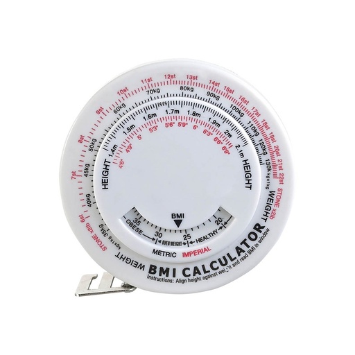 [BT-SAL-0015] Metro antropométrico promocional de plástico de 150 cm con diseño circular – BT-SAL-0015