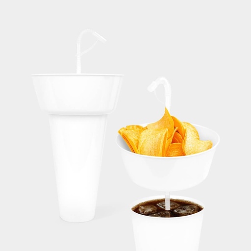 [BT-TEP-0003] Vaso promocional de plástico con charola integrada – BT-TEP-0003