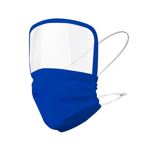 Cubrebocas promocional de poliéster con protector facial de PET – BT-SAL-0043