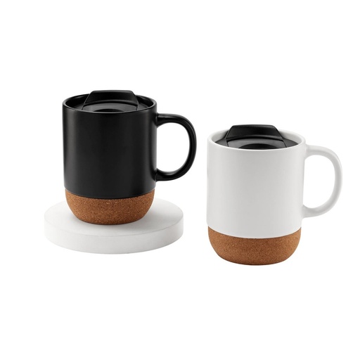 Taza promocional de cerámica 14 oz con base de corcho – BT-TAZ-0041