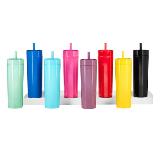 Termo promocional de plástico 450 ml con doble pared y cierre a presión – BT-TEP-0014