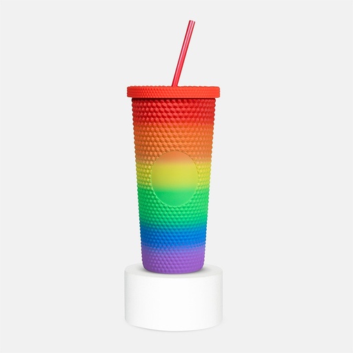 [BT-TEP-0023] Vaso promocional de plástico 665 ml con doble pared y popote incluido – BT-TEP-0023