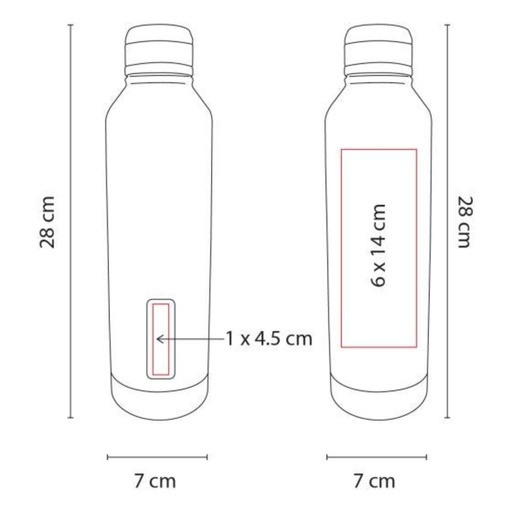 [BT-TEM-0014] Termo promocional de acero inoxidable 750 ml con placa para grabado láser – BT-TEM-0014