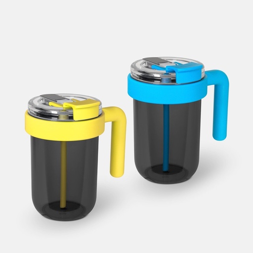 Termo promocional de plástico 1 L con boquilla plegable y asa ergonómica – BT-TEP-0027
