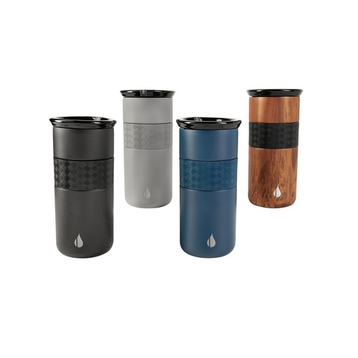 Termo promocional de acero inoxidable 475 ml con doble pared y tapa de cerámica