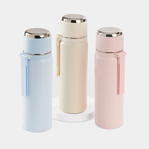 Termo promocional de acero inoxidable 500 ml con asa de silicón y botón de seguridad – BT-TEM-0073