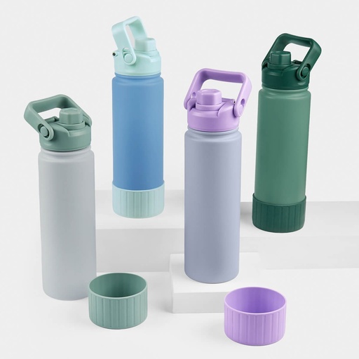 Termo promocional de acero inoxidable 720 ml con asa plegable y manga antiderrapante – BT-TEM-0092