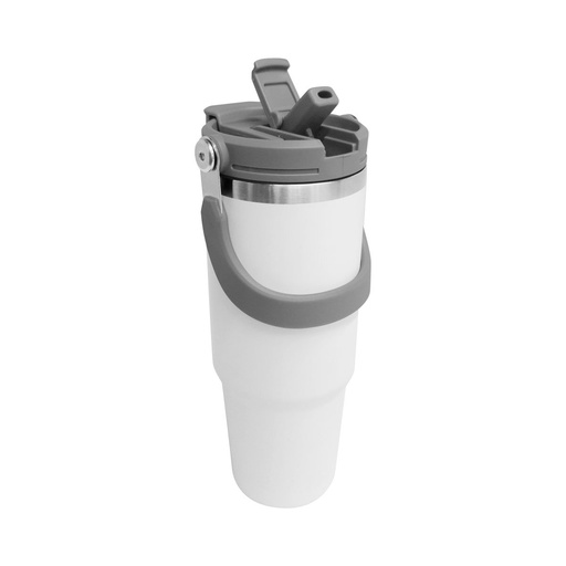 Termo promocional de acero inoxidable 850 ml con asa plegable y popote retráctil – BT-TEM-0053
