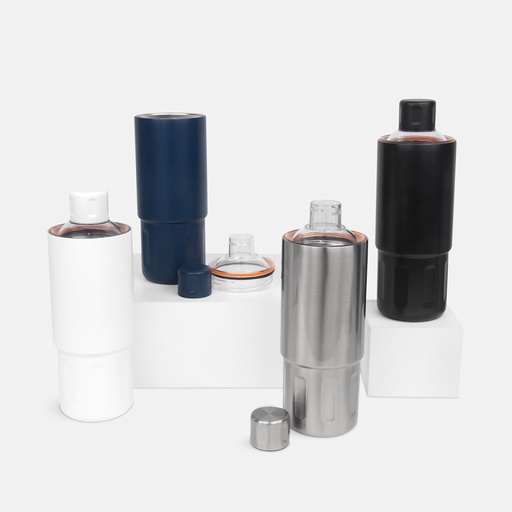Termo promocional de acero inoxidable 750 ml con doble tapa y agarre antiderrapante – BT-TEM-0094