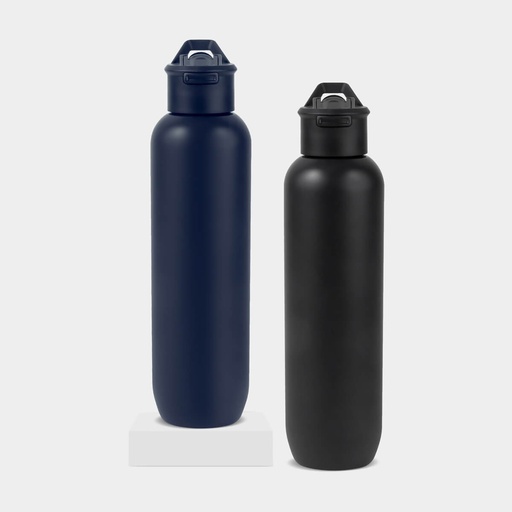 Termo promocional de acero inoxidable 1 L con boquilla de silicón y apertura automática – BT-TEM-0097