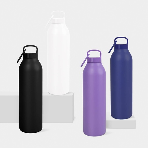 Termo promocional de acero inoxidable 750 ml con gancho tipo carabina y asa integrada – BT-TEM-0100