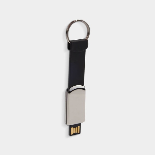 [BT-USB-0008] Memoria USB promocional de hule y metal 16 GB con diseño retráctil – BT-USB-0008