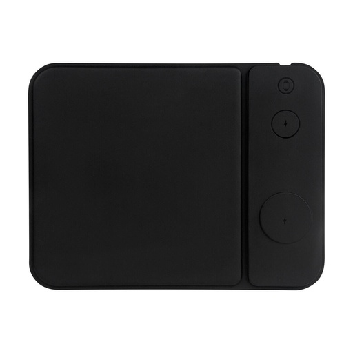 [BT-ACC-0030] Mouse pad promocional de curpiel con carga inalámbrica de 15W triple función – BT-ACC-0030